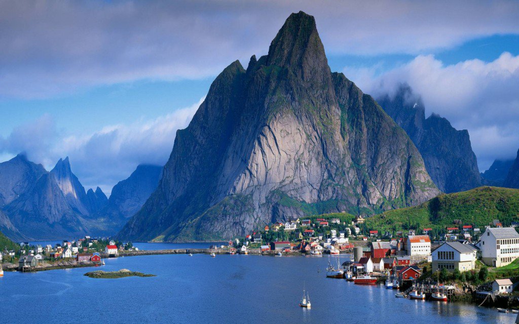 The village of Reine, in Norway