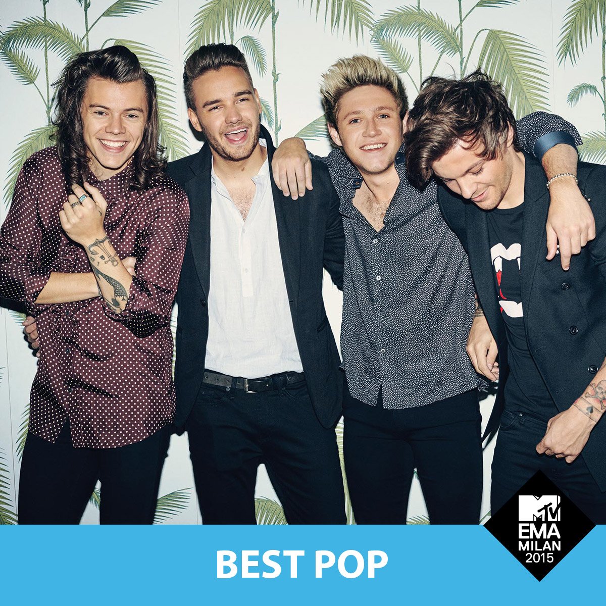 onedirection's tweet photo. Thank you to all of you who voted for the guys to win Best Pop Act at the #MTVEMA https://t.co/52s91tccnA