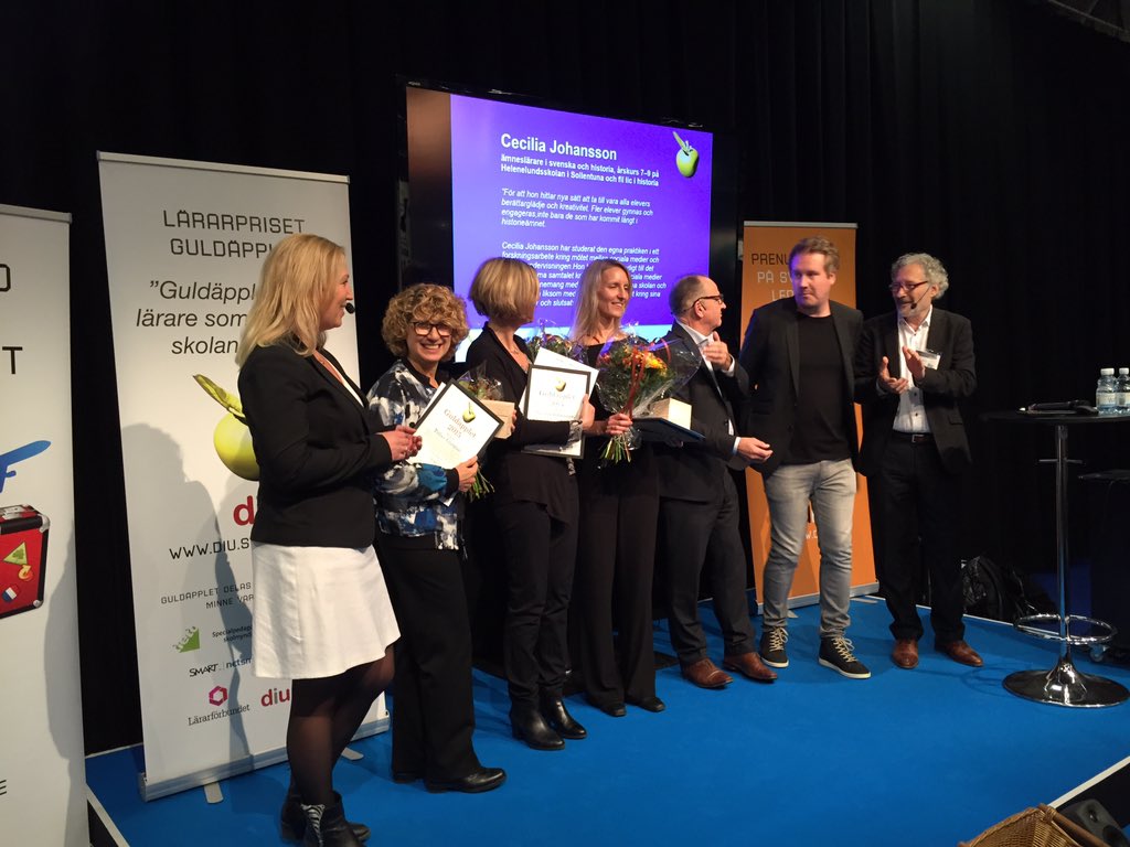 smartklubben's tweet photo. Grattis Cecilia Johansson till #guldaepplet! @Skolforum https://t.co/JEkCkfU5z5
