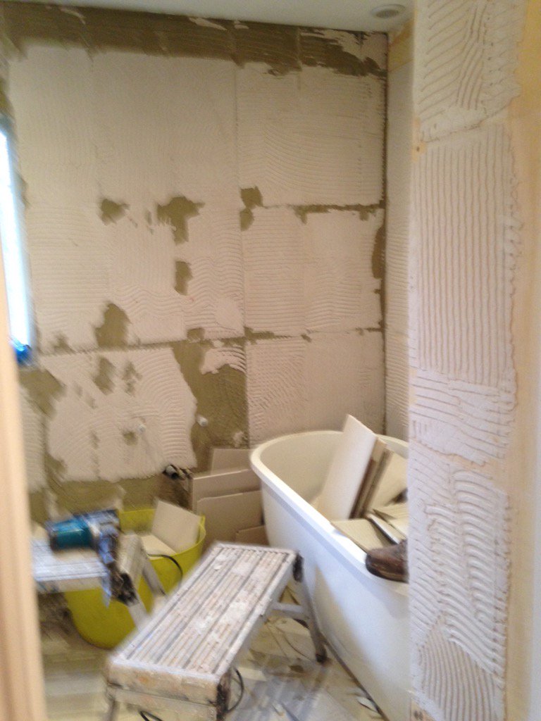 Cf Oakes On Twitter Bathroom Rip Out Started And Aqua Board