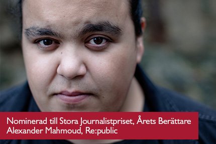 Stora Journalistpriset (@storajournalist) on Twitter photo Grattis @alexandmahmoud nominerad Årets Berättare #StoraJournalistpriset <a href="/tidn_republic/">Tidningen Re:public</a> Grattis @alexandmahmoud nominerad Årets Berättare #StoraJournalistpriset <a href="/tidn_republic/">Tidningen Re:public</a>