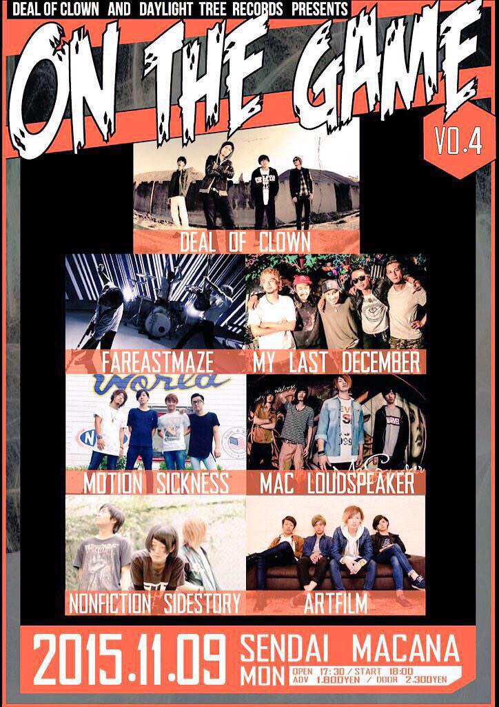 DealofClown's tweet photo. 11/9仙台MACANA
DEAL OF CLOWN 1st Mini Album "ZEST FOR LIVING" プレリリースツアー仙台編！

Daylight Recordsとの共同イベント！
予約受付中！！！ https://t.co/p8iMjET79W