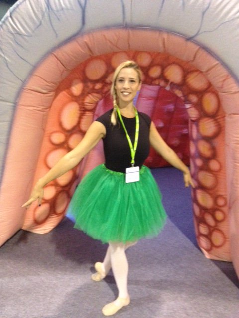 dice_europe's tweet photo. Find us in the Foyer, between Halls 6 &amp; 7, come and visit the Inflatable Colon! #EUGWeek https://t.co/XneODZtl8w