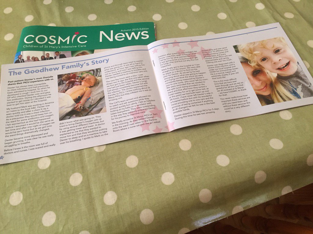 danigoodhew's tweet photo. Dexters story is in the latest @cosmiccharity newsletter! Hope it inspires people to raise money for COSMIC ❤️ https://t.co/rAZCIIn5tM