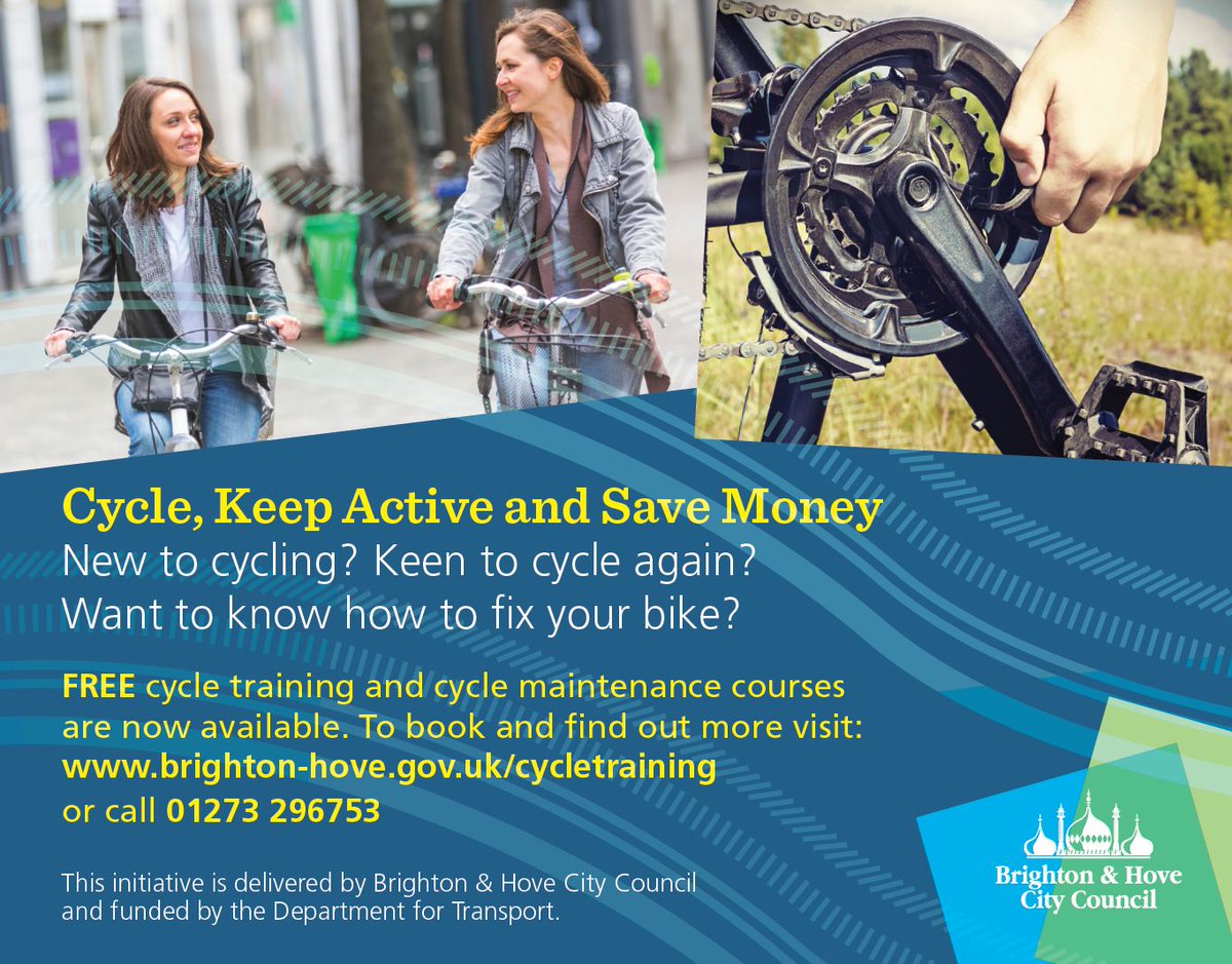 BrightonHoveCC's tweet photo. Are you interested in free cycle and maintenance training in Brighton? Find out more at https://t.co/pE6FYg8pBS https://t.co/7I4rJzyj3W