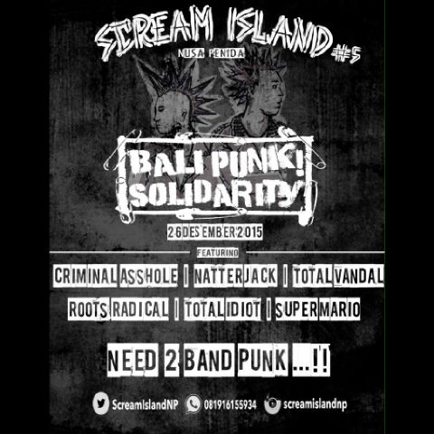 Scream Island#5 Bali Punk Solidarity on Dec, 2015 <a href="/CriminalAsshole/">CRIMINAL ASSHOLE</a>