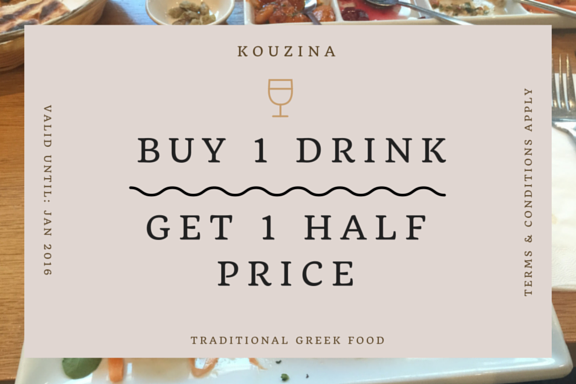 Take advantage of this amazing offer from Kouzina!