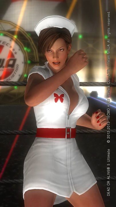 ViciousRei's tweet photo. @TeamNINJAStudio Nurses gone wild #DOAPhoto https://t.co/lMheSOsOVr