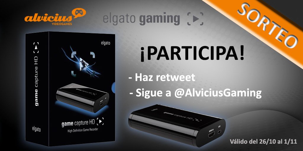 AlviciusGaming's tweet photo. ¡¡PEDAZO DE SORTEO!! ¿Quieres ganar una Game Capture HD de Elgato gaming? RT y follow a @AlviciusGaming, ¡Participa! https://t.co/eYdVyLrlof