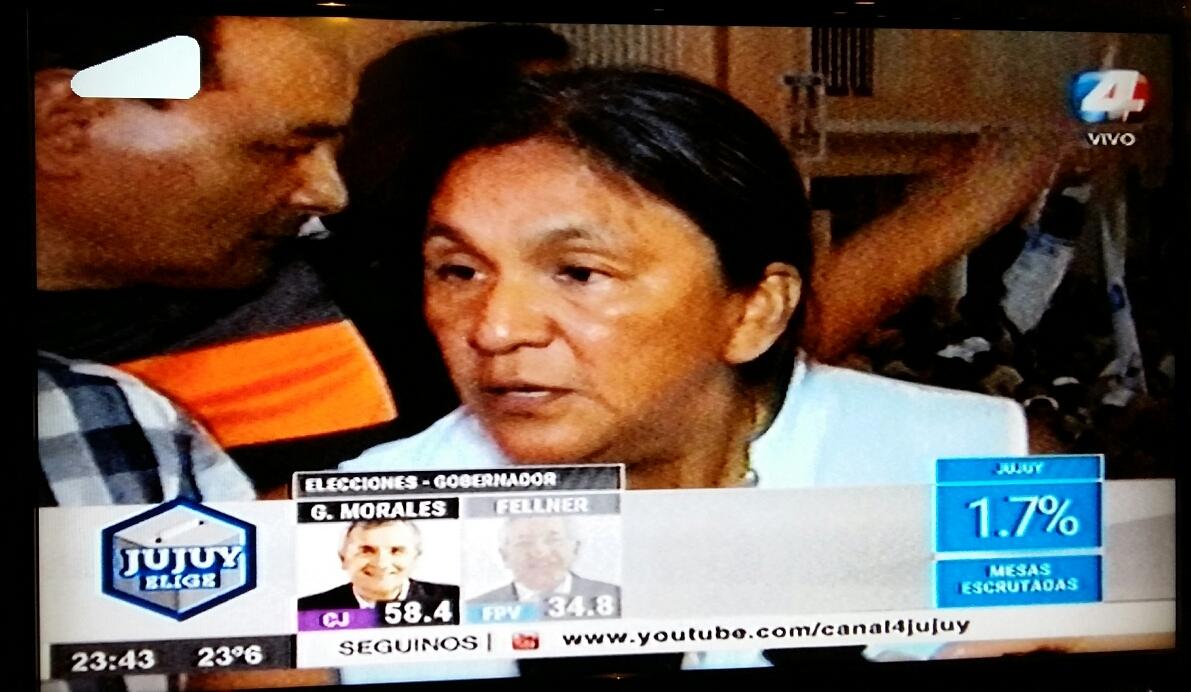 MoniMonteroUCR's tweet photo. Milagro Sala llorando por la derrota en #Jujuy, sabe que @MoralesGerardo1 pondrá fin al clientelismo y la impunidad https://t.co/j4Go5tbwHk