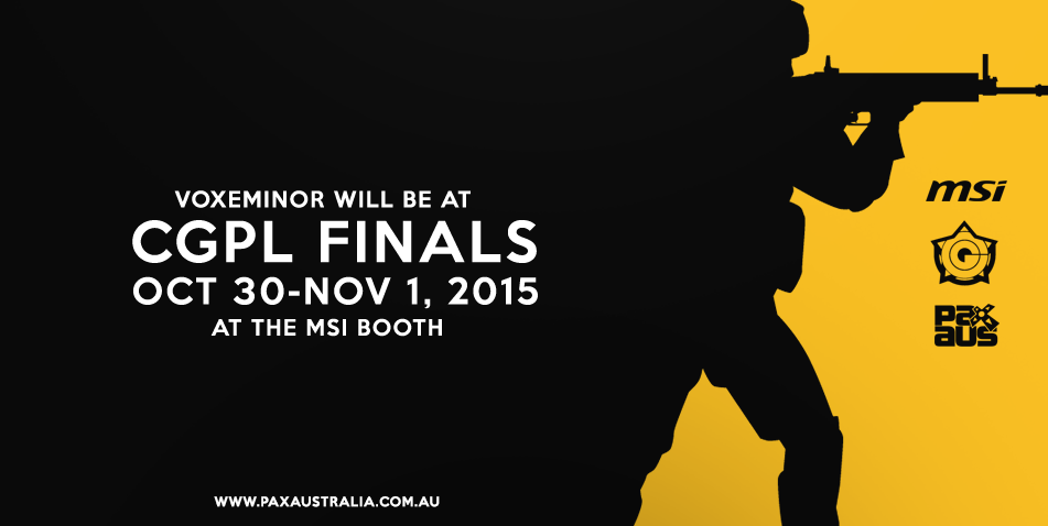 ZomgitsZed's tweet photo. Come down and support @voxeminor at @PAXAus I will be there watching the guys go hard in the paint !! https://t.co/TqCfoduwg7