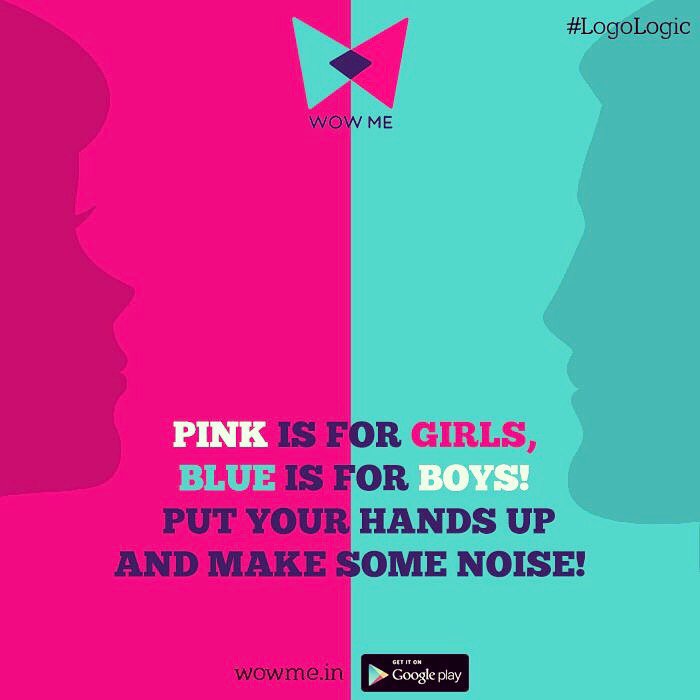wowmein's tweet photo. The pink v/s blue gender myth that explains the story behind our logo! How do you like it?
#LogoLogic #MenvsWomen https://t.co/rRP7ZWvOHx