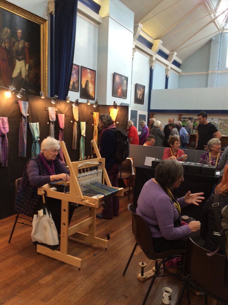 Handweavers's tweet photo. Demos, exhibits and beautiful fibres at @esgwsd2015 this weekend https://t.co/ZfTgrswY3s