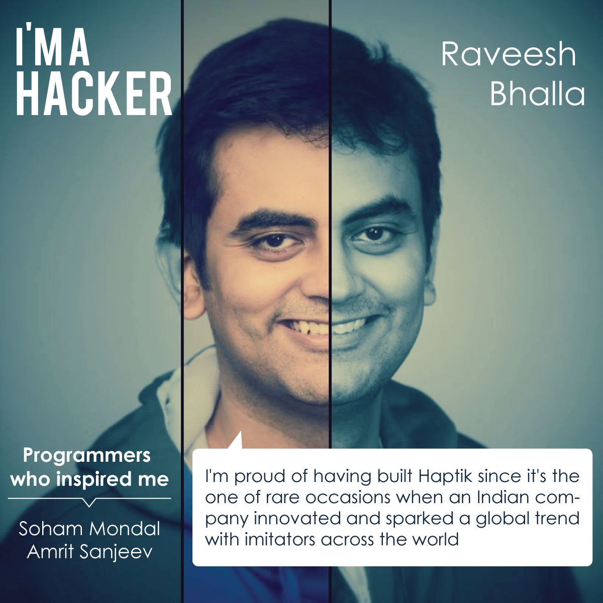 HackerEarth's tweet image. Say hello to todays hacker @raveeshbhalla #Iamhacker #IndiaHacks