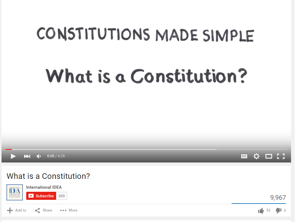 ConstitutionNet's tweet photo. What is a constitution? - Check out our short "Constitutions Made Simple" videos @Int_IDEA https://t.co/5imgOmiamy https://t.co/RAGf8bb66w
