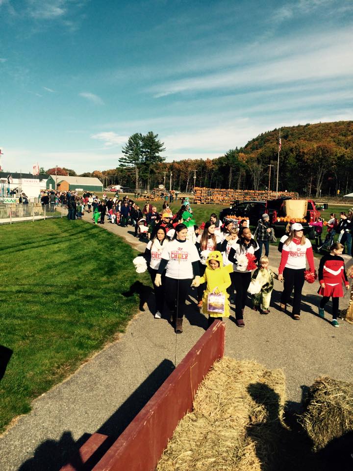 PumpkinFest2015's tweet photo. A parade of smiling faces &amp; imaginative costumes! Many thanks to the KSC cheerleaders for leading the kiddos! https://t.co/l0f41H34bF