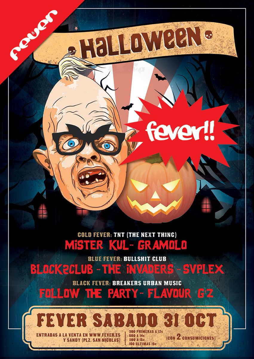 Sorteamos 2 INVITACIONES DOBLES para este sábado de Halloween.

Follow y RT para participar.