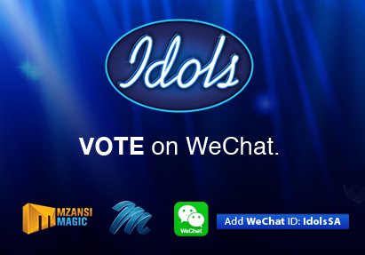 AdjacentFile's tweet image. Vote for your favourite Idols Contestants via WeChat!Download(Android) &amp;amp; add #IdolsSA goo.gl/j3lFdc