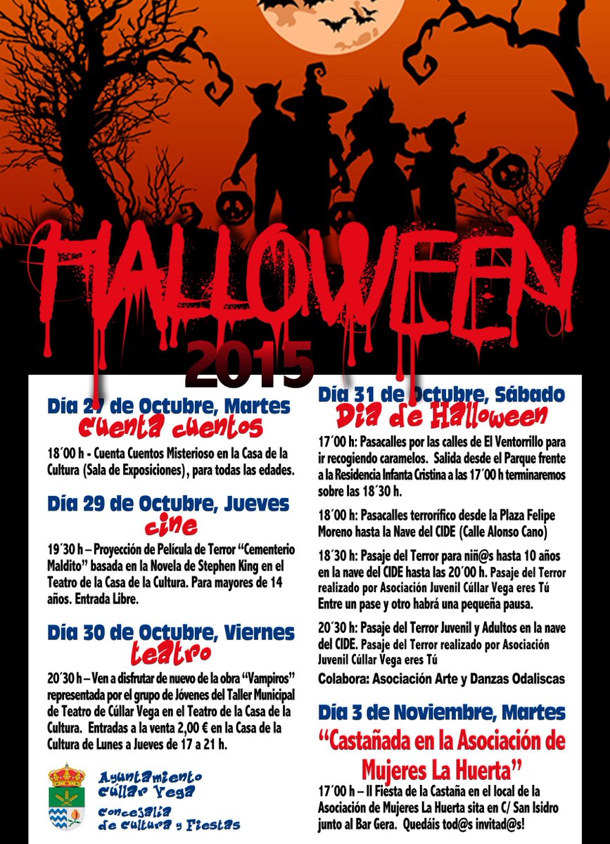 jsanchez5082's tweet photo. Semana Halloween #CullarVega @olvido1977 @MelviraRL @FeliperezRs @ccentenoc @AhoraGranada @RafaMegias93 @SalvaaBuby https://t.co/hvxDjssmWn