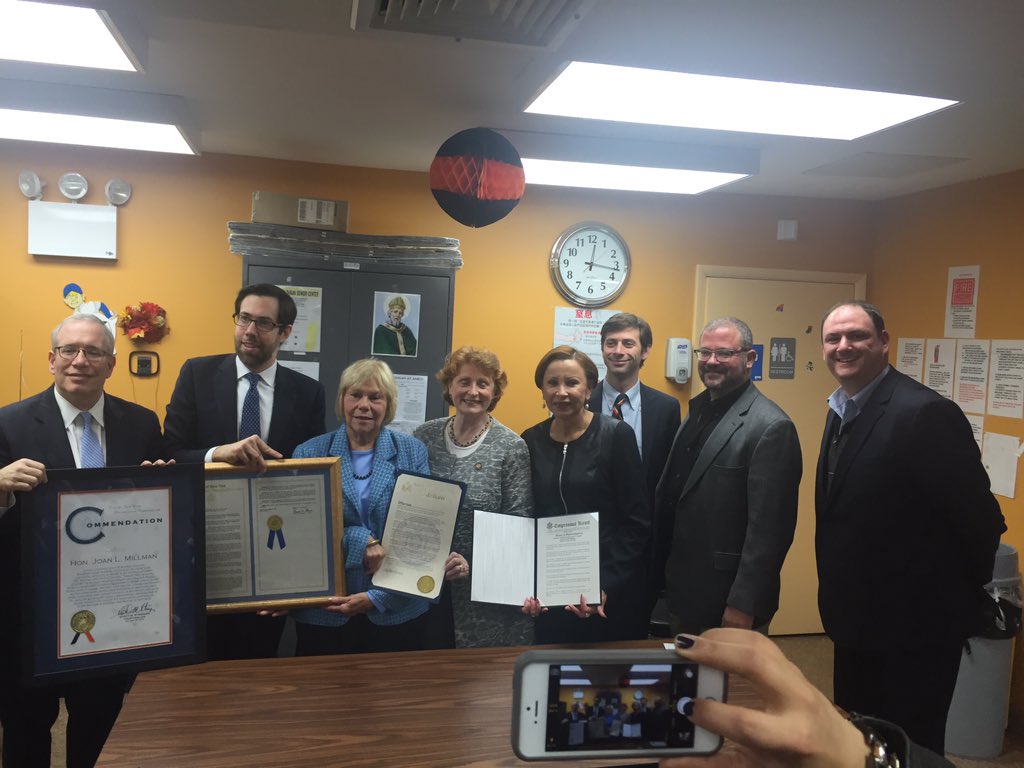 INDBrooklyn's tweet photo. Honoring Joan Millman this morning with @JoAnneSimonBK52 @scottmstringer @NydiaVelazquez @DanielSquadron #52AD https://t.co/X5NqksRomc