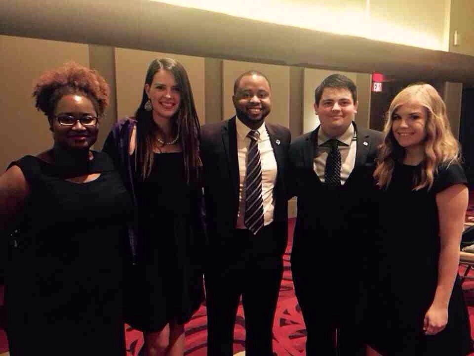 TarletonRHA's tweet photo. Some of our #TarletonRHA executive members at #SWACURH2015 in Texas A&amp;M this past weekend! Looking snazzy, guys! 💜 https://t.co/UIYtE1myOu
