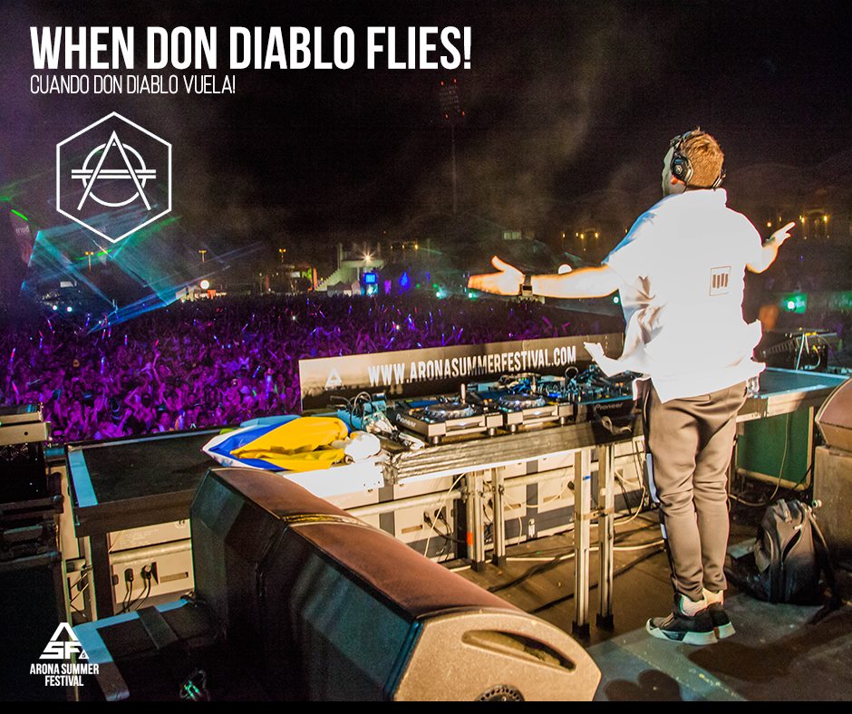 AronaSummerFest's tweet photo. Si @DonDiablo vuela….TU VUELAS!! 
#RoadToASF #ASF6 https://t.co/kbHmajgKnt