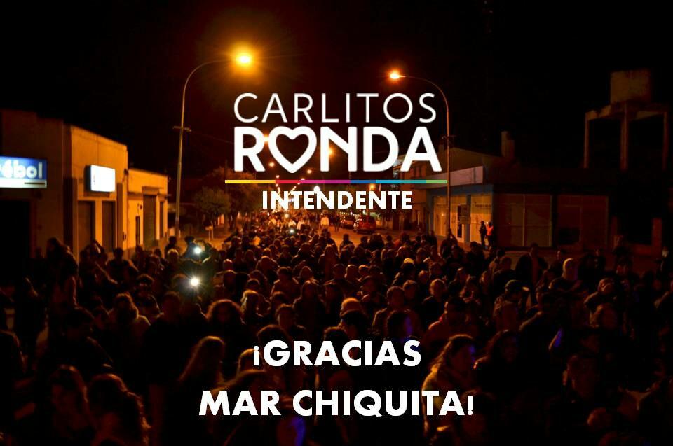 RondaCarlosA's tweet photo. Una y mil veces... ¡GRACIAS MAR CHIQUITA! Hoy empezamos a escribir el futuro de todos nosotros. https://t.co/cLWfVokjAK