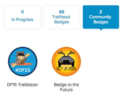 adam17amo's tweet photo. Great Monday surprise! 2 new #Trailhead badges!!! #BadgeToTheFuture #Trailblazer Thx @TheChrisDuarte and @jlehrbaum! https://t.co/SNN2CWwdJS