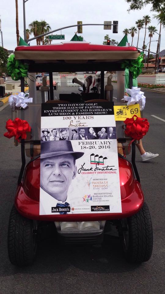 GolfSinatra_PS's tweet photo. Did you catch us at the Golf Cart Parade on El Paseo yesterday?!? #FSgolf #100Years https://t.co/96UmF8zJKZ