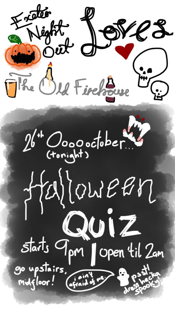 ExeterNightOut's tweet image. #Exeter tonight?
It has to be @exeterfirehouse
We love their quizzes
Starts 9pm
Open 'til 2am
(psst, dress spooky 🎃)