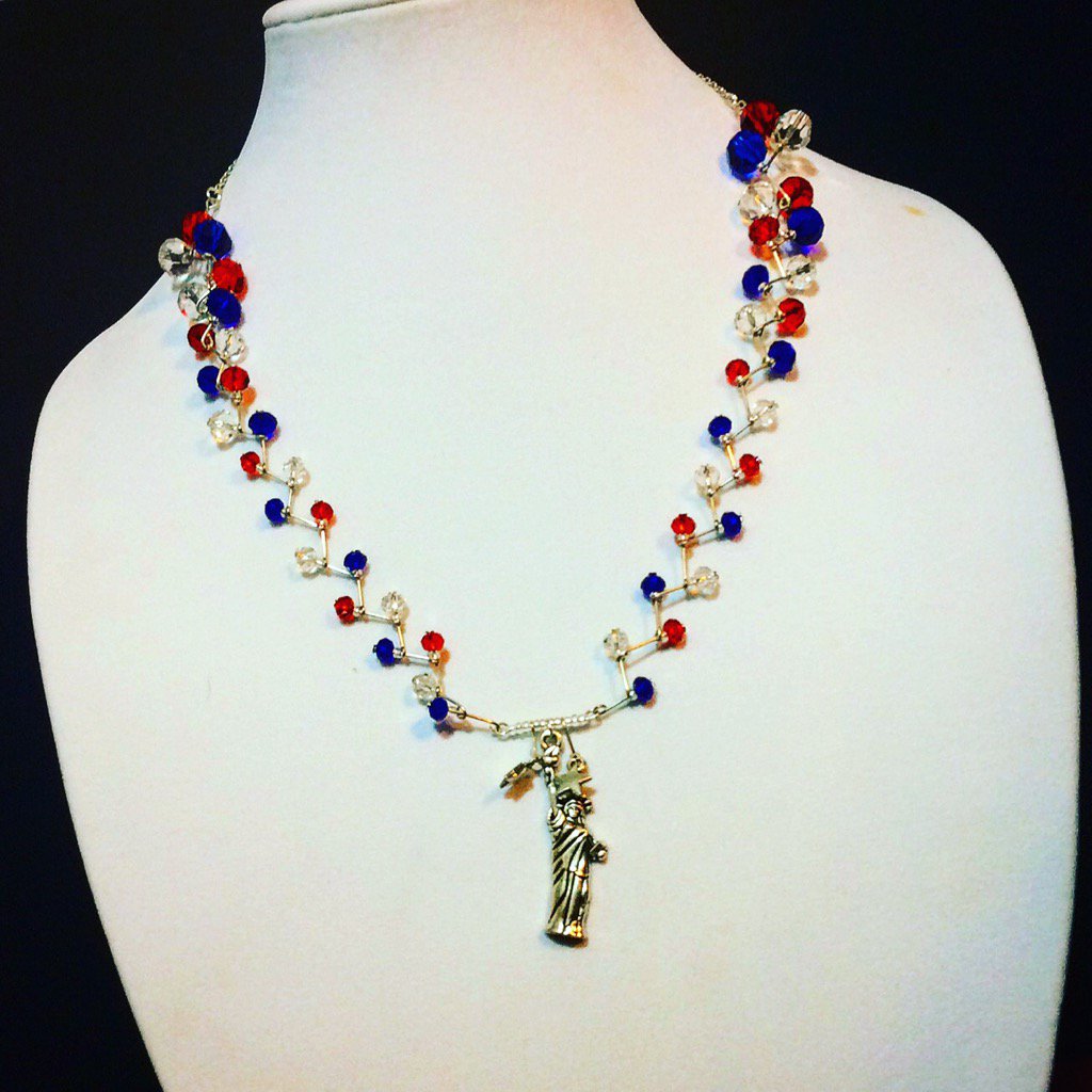 debs_designs13's tweet photo. This week.....Red, White, &amp; Blue #etsyseller #debsdesigns #vetmade #vetowned #ForSale #silver #necklace #crystal https://t.co/slZ15wCMGl