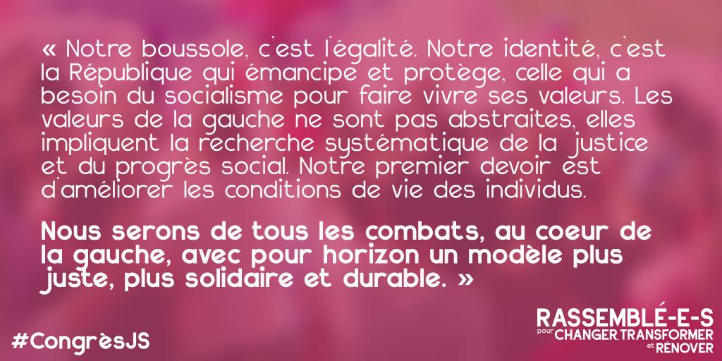 la_fdc's tweet photo. Aujourd'hui, "Notre boussole, c'est l'égalité." #RTCR #CongrèsJS cc @TransformerAG https://t.co/idUwzgLePv
