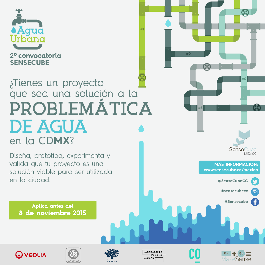 AVM_Mex's tweet photo. ¡APLICA a 2nda conv. @SenseCubeCC #AGUA URBANA impulsada por @Veolia_Mx en https://t.co/KzoYEHzRpd #sensecubemx! https://t.co/H6uVBpTA00