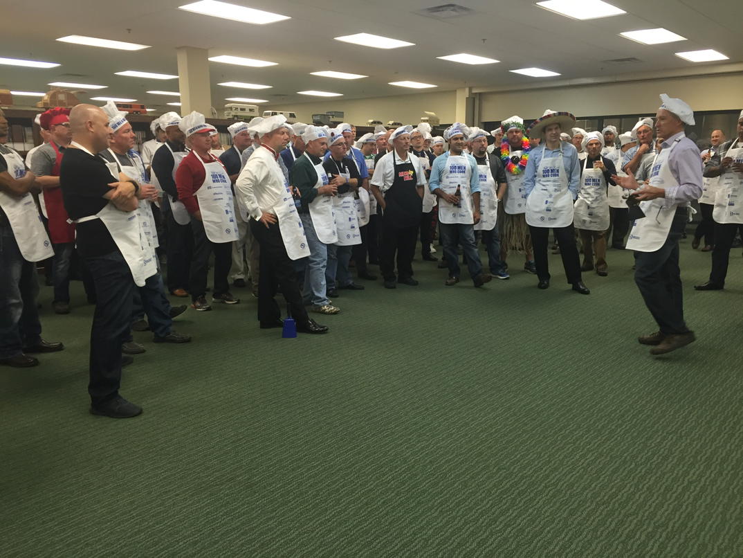 ASShah's tweet photo. Behind the scenes at #100menthatcook. Rallying the chefs! https://t.co/fVx41OSTbb