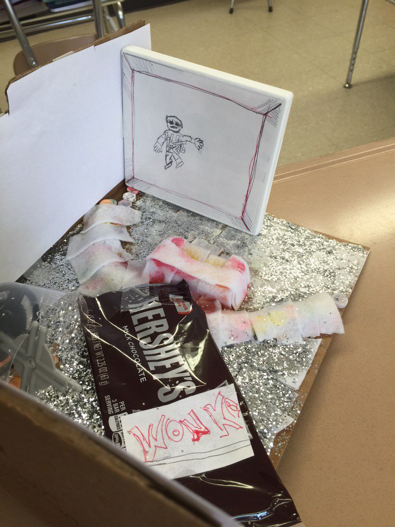 rockfish4th's tweet photo. What a sweet project from Ms. Gendron's class study of Charlie and the Chocolate Factory! https://t.co/zfcPbFlqGX