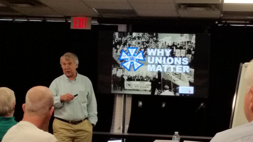 chandralipaul's tweet photo. The @IATSE Officer's Institute is underway in Toronto, hosted by @iatse873. Session kicked off with @IATSE Roadshow. https://t.co/Dt2m4giBtI