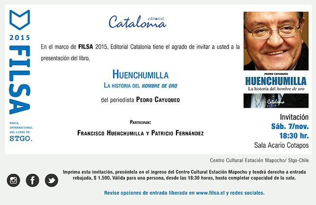 Se viene mi nuevo libro: "Huenchumilla, la historia del hombre de oro" lt.cl/TOAH8