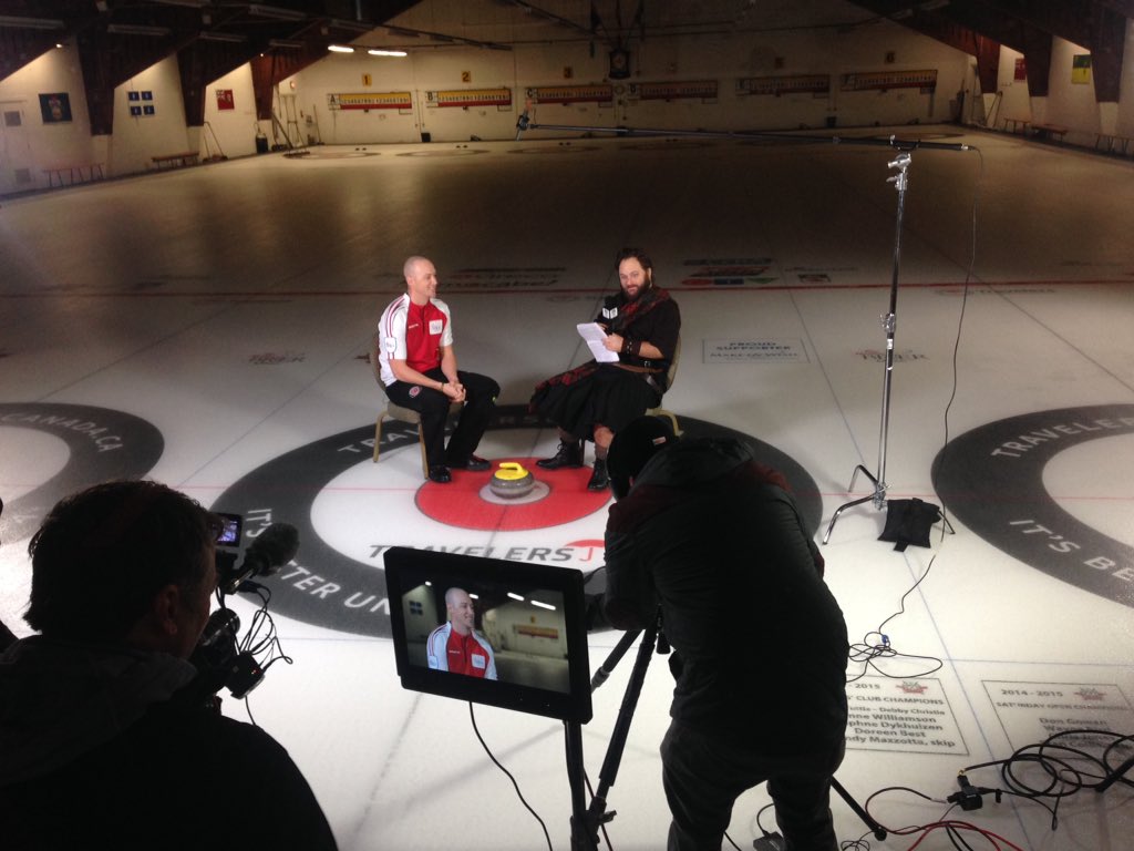 ClarkStanleyInc's tweet image. Sitting with @TeamCanadaCurl #OnTheButton... #curling #Canada #AngusMcStone