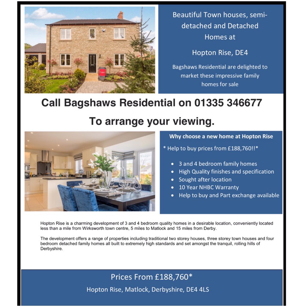 KerriLack's tweet photo. Beautiful 3 and 4 bed homes in Derbyshire! https://t.co/y2BFLmWhpD
