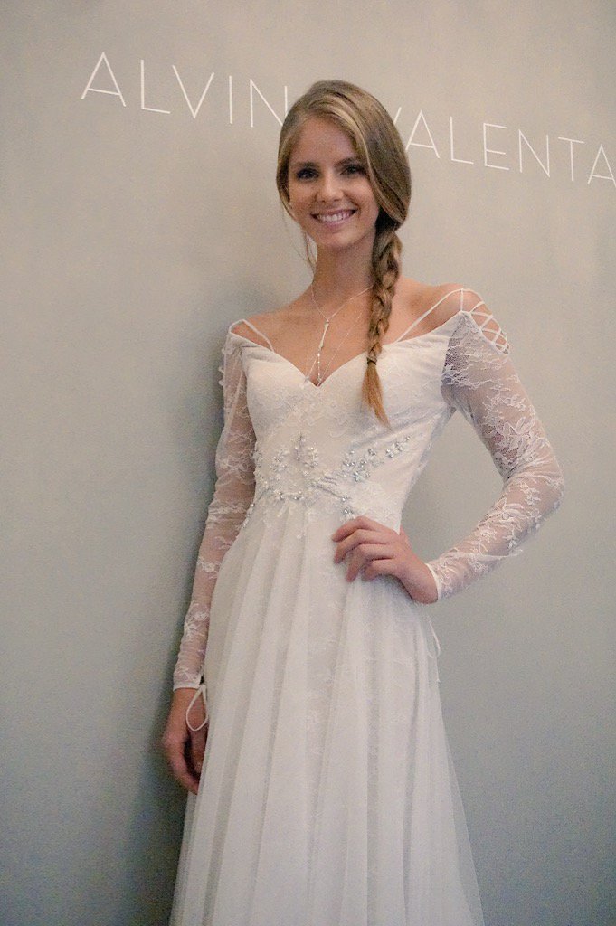 So in love with this one! #lacedetails #bohobride #dreamcatchermagic #jlmcouture #tiadora #bridetobe #nybfw