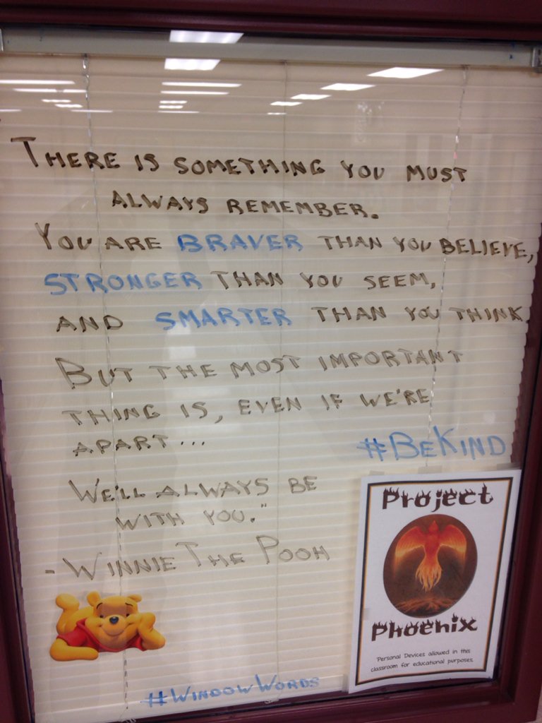TheBlairHuggins's tweet photo. You Matter. #BeKind #WindowWords @STMA_MS_East https://t.co/07hDXyKtvo