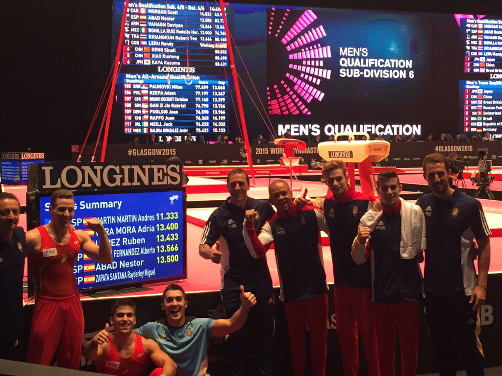JesusCarballo__'s tweet photo. Enhorabuena equipazo!!!!!! Estaremos en RIO!!!!! @RFEGimnasia @2015WGC #OBJETIVO_RIO2016_RFEG #Glasgow2015 https://t.co/2mhEX8GtZw