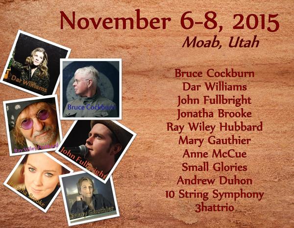 November 6-8, 2015 - Moab Folk Festival - Get your tickets today! bit.ly/1skLYod #folkmusic #moab #utah