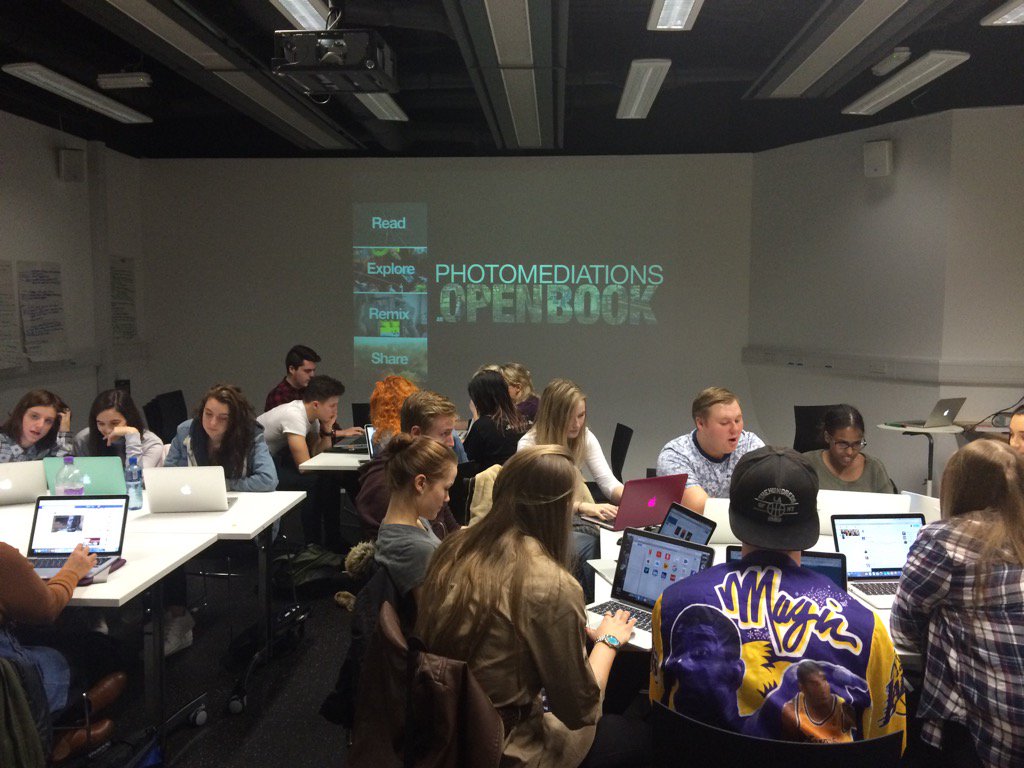 rossav3's tweet photo. #cuphotography students exploring #photomediations an open book this afternoon @photomediations @time_motion https://t.co/pfxPB9xcyK