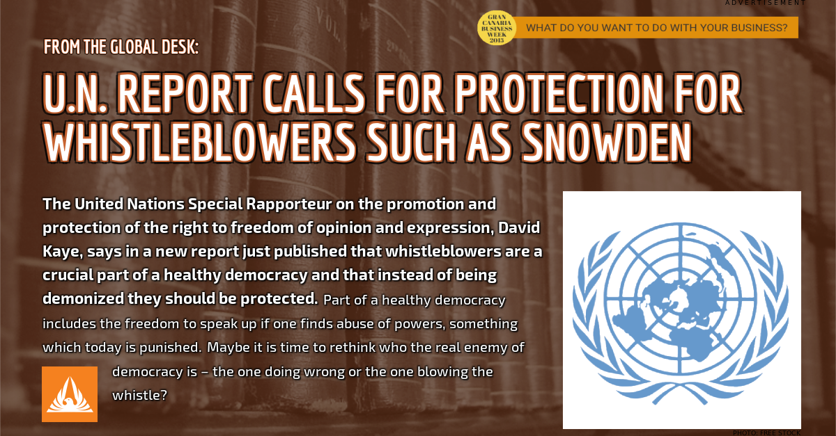 FalconwingNews's tweet photo. #U.N. Report calls for protection for #whistleblowers such as #Snowden [https://t.co/wYSpIYCfYH] https://t.co/8iItpmOcy5