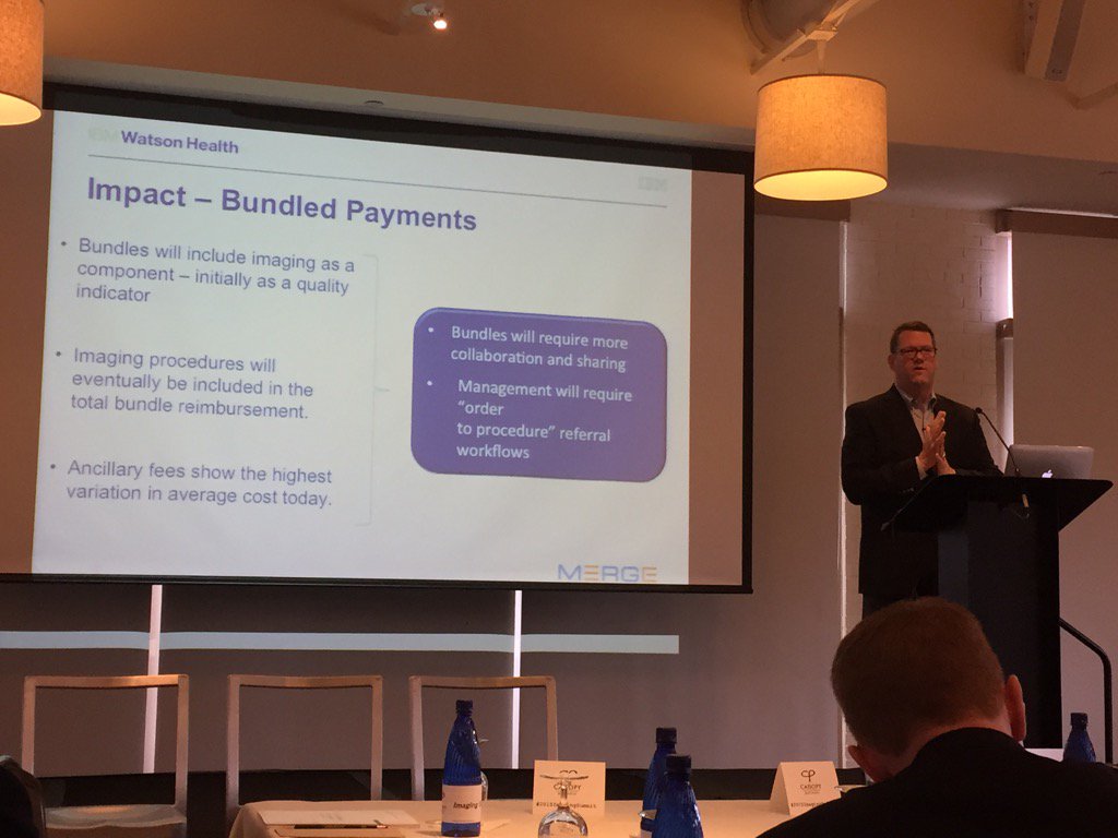 tgreeson's tweet photo. Steve Tolle predicts that imaging will be included in bundled payments #2015ImagingSummit https://t.co/6wgm0cFUAN