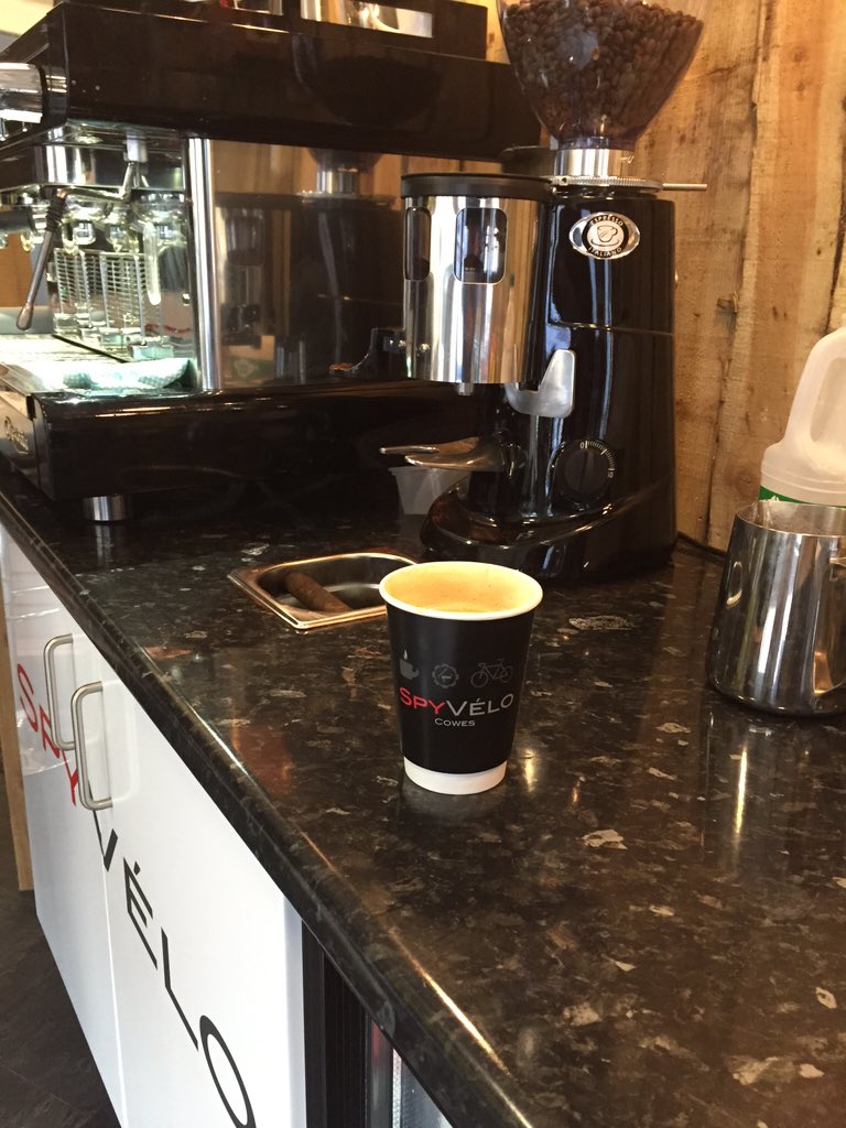 RobbieSailing's tweet image. Enjoying my first coffee at the pitstop @SpyVelo #coffee #greatest