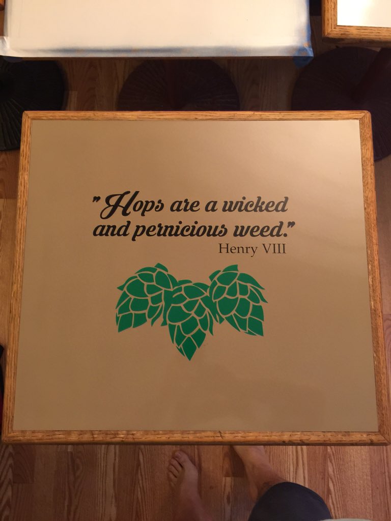 KoiPondBrewing's tweet photo. Painting tables! #lovemyjob #koipondbrewing #brewmill https://t.co/DO19MDVE0w
