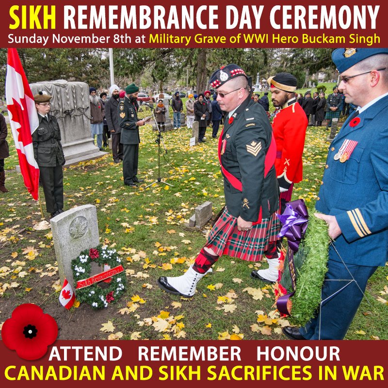 sikhmuseum.com/remember/  Sikh Remembrance Day Ceremony Sun Nov 8 Remembering sacrifice &amp; service #Sikhs #WeRemember