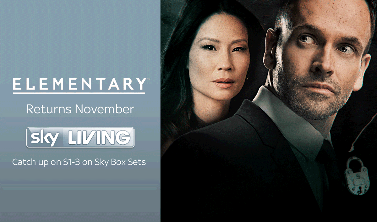 SkyWitness's tweet photo. Good news, guys. #Elementary S4 returns in November! Catch up on series 1-3 here. 

👉🏾https://t.co/IkTJiEe7af 🔍 https://t.co/aS8QmtkJER